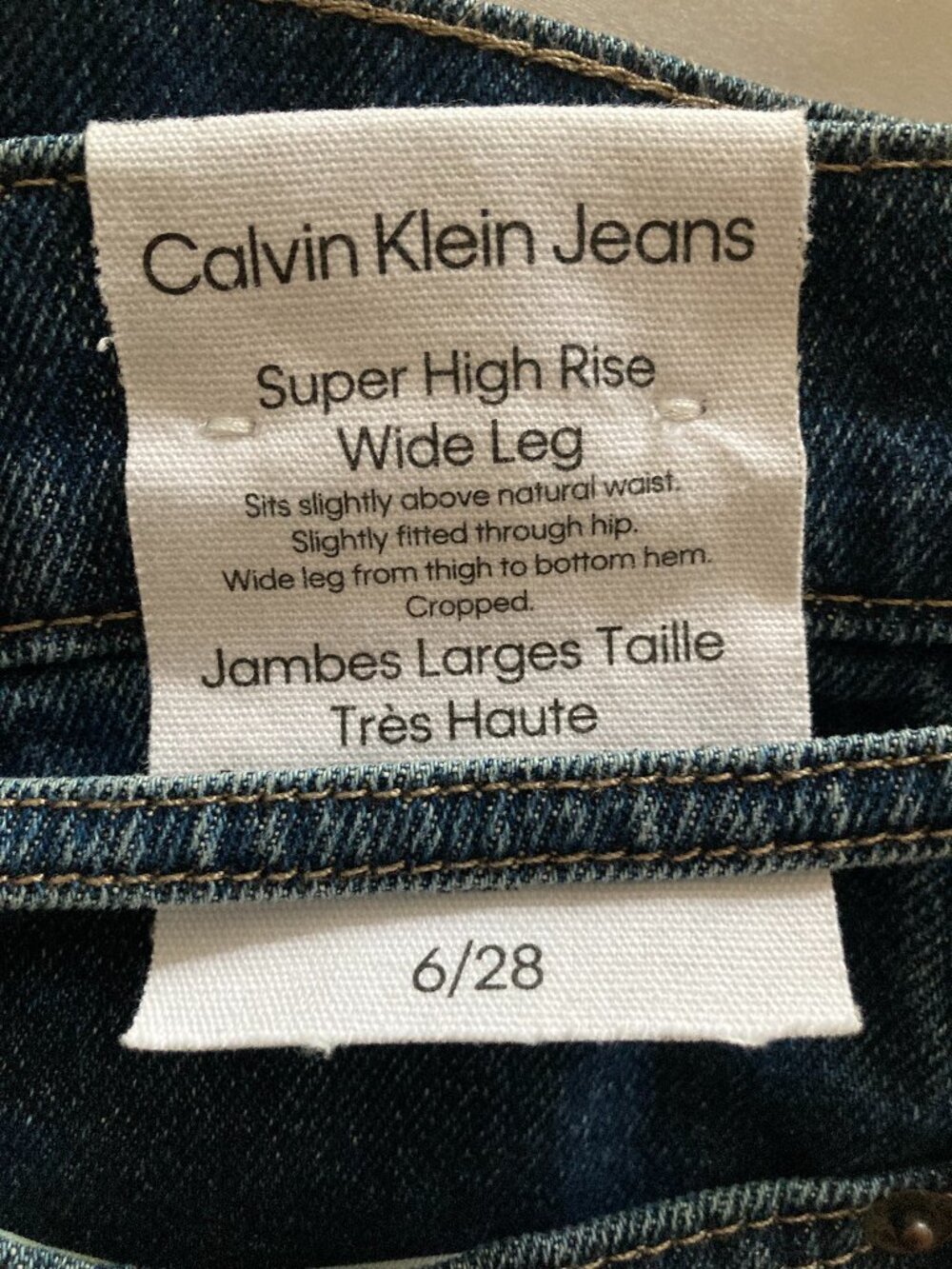 Calvin Klein High Rise Wide Leg Jeans